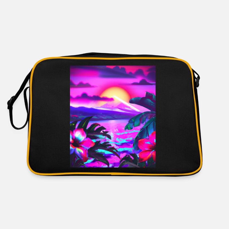 Synthwave Sun Hawaii Vaporwave Aesthetic Retro Bag