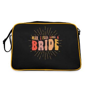 Homme Je me sens comme une mariée - Sac Retro - noir/or - Dos