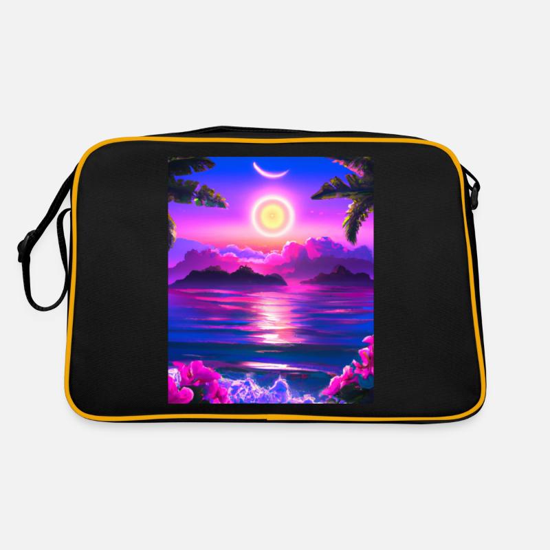 Synthwave Sun Hawaii Vaporwave Aesthetic Retro Bag