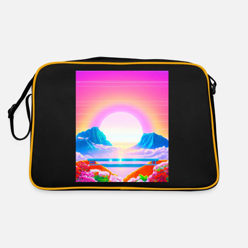 Synthwave Sun Hawaii Vaporwave Aesthetic Retro Bag