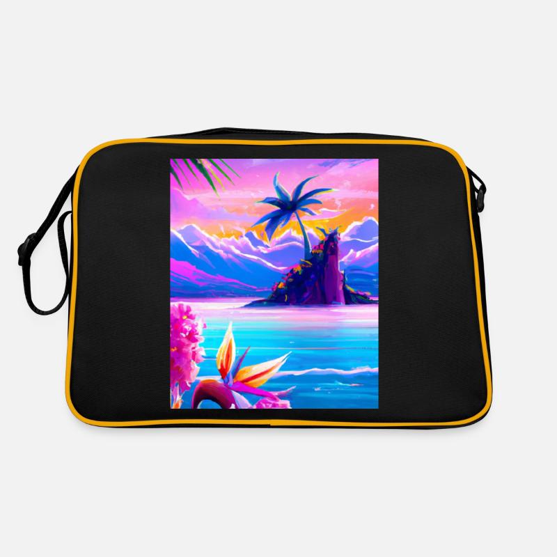 Synthwave Sun Hawaii Vaporwave Aesthetic Retro Bag
