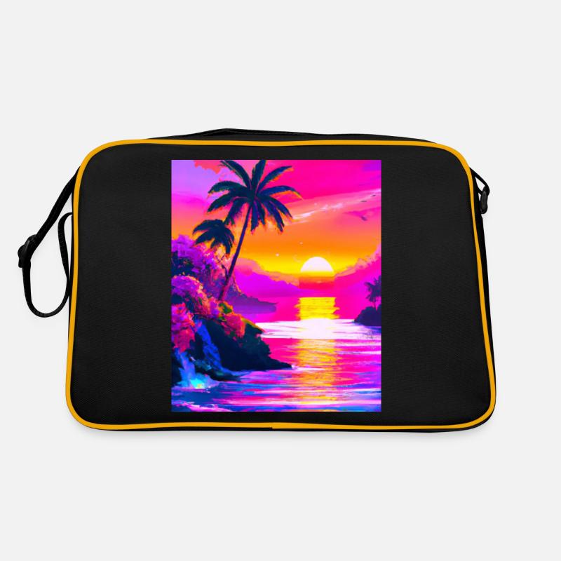 Synthwave Sun Hawaii Vaporwave Aesthetic Retro Bag
