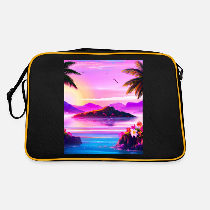 Synthwave Sun Hawaii Vaporwave Aesthetic Retro Bag
