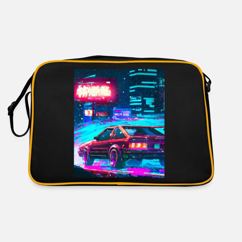 Vaporwave Aesthetic Synthwave City Retro Bag