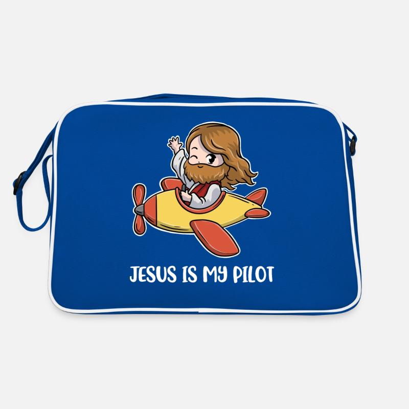 Jesus Is My Pilot Pilot Geschenk Retro Tasche