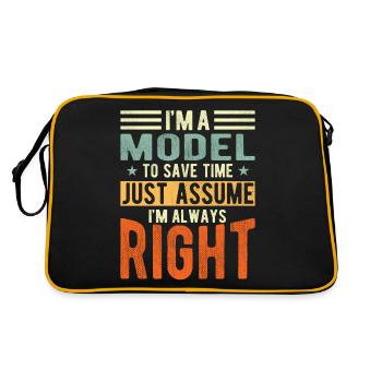 Model - Retro Bag - black/gold - Back