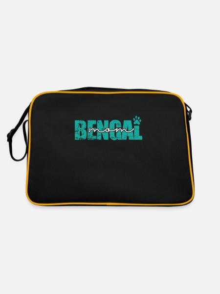 Bengal Maman Race d’animal de compagnie Chat domestique - Sac Retro - noir/or - Dos