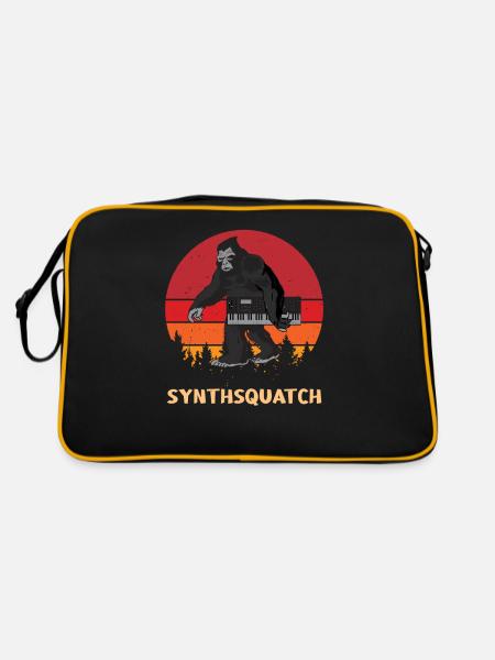 Sasquatch Synthesizer Dj Keyboard Synthsquatch - Retro Tasche - Schwarz/Gold - Hinten