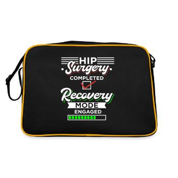 Hip Replacement Hip Surgery Gift - Retro Bag - black/gold - Back