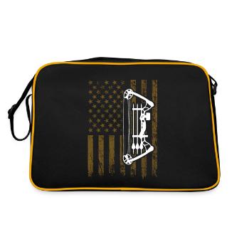 Archery Compound Bow Design for Bow Fan - Retro Bag - black/gold - Back