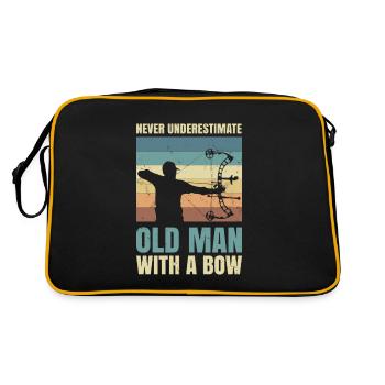 Never underestimate the old man with the - Retro Bag - black/gold - Back