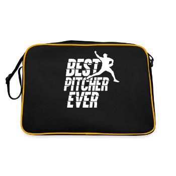 Best Baseball Pitcher Ever Hobby Pitcher - Retro Bag - black/gold - Back