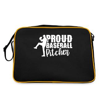 Proud Baseball Pitcher Baseball Pitcher Player - Retro Bag - black/gold - Back