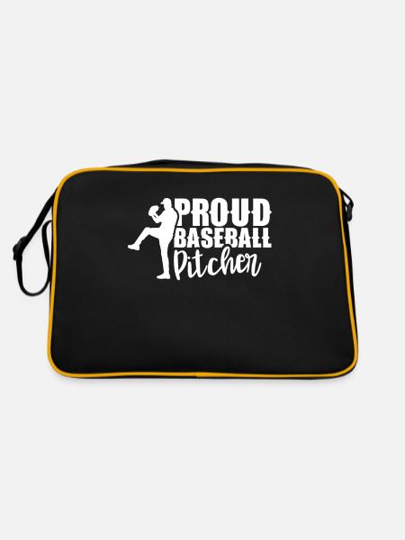 Fier lanceur de baseball Lanceur de baseball Joueur de baseball - Sac Retro - noir/or - Dos