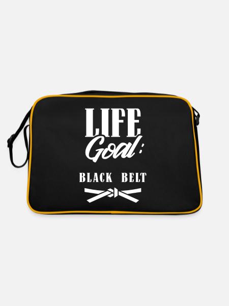 Life goal: Black belt Black belt Gur MMA - Retro Bag - black/gold - Back