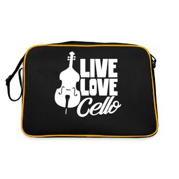 Life Dear Cello Musicien Violoncelliste Violoncelles - Sac Retro - noir/or - Dos