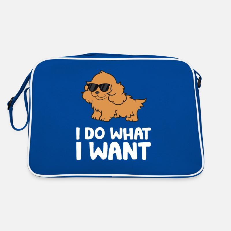 Cocker Spaniel Dog I Do What I Want Retro Tasche