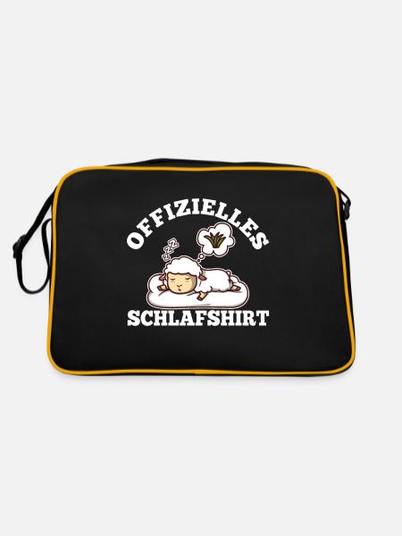 Offizielles schlafshirt Schaf - Retro Tasche - Schwarz/Gold - Hinten