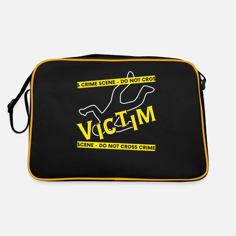 Spurensicherung - Kripo Polizei Kriminaltechnik - Retro Tasche - Schwarz/Gold