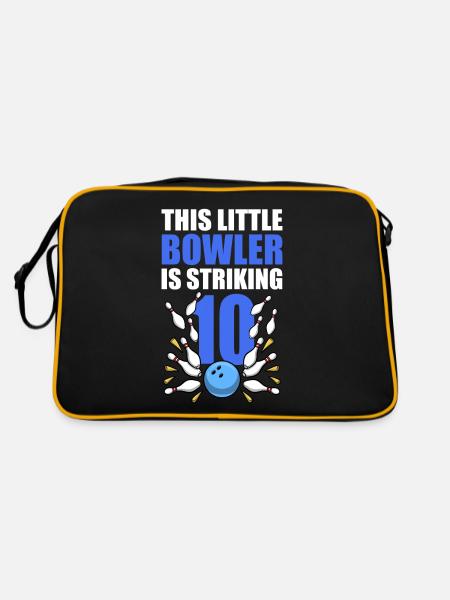 Bowling Ce petit quilleur frappe son 10e anniversaire - Sac Retro - noir/or - Dos