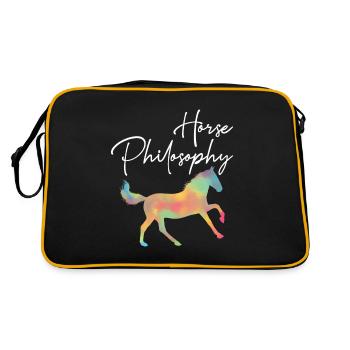 Horse Philosophy Riding Animal Western Style - Retro Bag - black/gold - Back