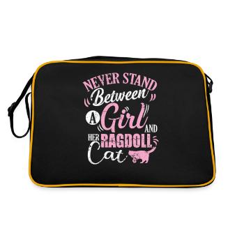 Ne vous tenez jamais entre une fille et son chat Ragdoll - Sac Retro - noir/or - Dos