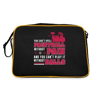 You Can't Spell Lustiger Paintball-Fan für - Retro Tasche - Schwarz/Gold - Hinten