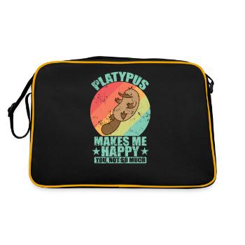 Ornithorynque me rend heureux, toi pas tellement - Sac Retro - noir/or - Dos