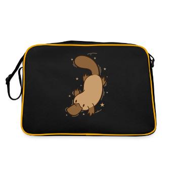 Ornithorynque plongeant en Australie - Sac Retro - noir/or - Dos