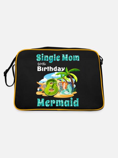 Mermaid Single Maman Du 8ème Anniversaire - Sac Retro - noir/or - Dos