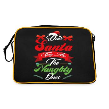 Cher Père Noël, ils sont les vilains Noël - Sac Retro - noir/or - Dos