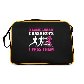 Some Girl Chase Boys Runner Running Girl Track et - Sac Retro - noir/or - Dos