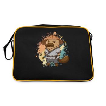 Ornithorynque: Ninja Outback Australie - Sac Retro - noir/or - Dos