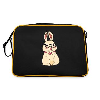 mignon, lapin pâques, mouche - Sac Retro - noir/or - Dos
