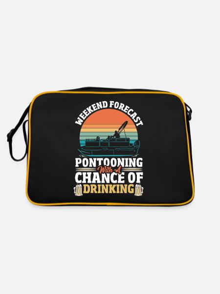 Pontoniere Ponton Pontoniere Nautisch Kapitän Kreu - Retro Tasche - Schwarz/Gold