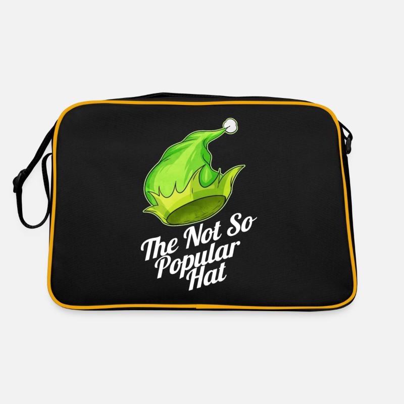 The Elfs Hat Is The Not So Popular Hat For - Retro Tasche - Schwarz/Gold