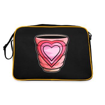 Gobelet d'automne avec des coeurs pour Noël - Sac Retro - noir/or - Dos
