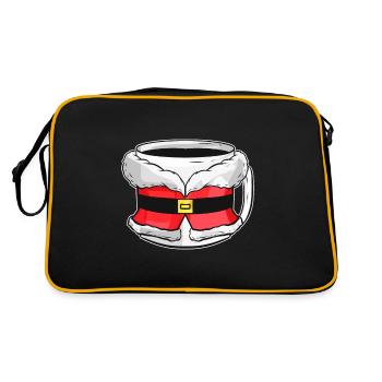 Gobelet d'automne avec la robe du père Noël pour Noël - Sac Retro - noir/or - Dos