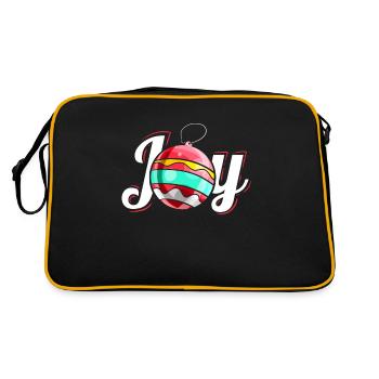 Christmas Ball Joy Logo For Christmas - Retro Bag - black/gold - Back