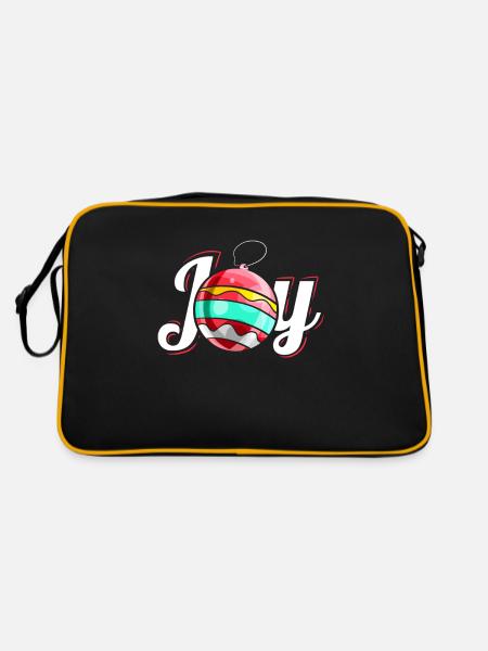 Logo de joie de boule de Noël pour Noël - Sac Retro - noir/or - Dos