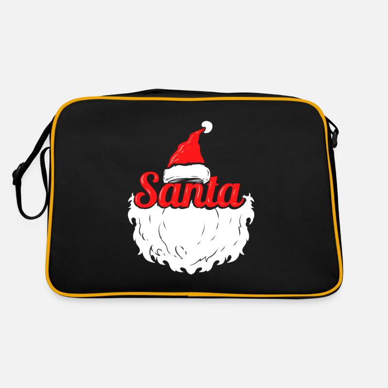 Santa's Hat and Santa Beard Costume For Christmas Retro Bag