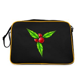 Big Mistletoe For Christmas - Retro Bag - black/gold - Back