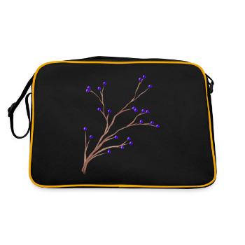 Branche de brumes aux baies violettes pour Noël - Sac Retro - noir/or - Dos