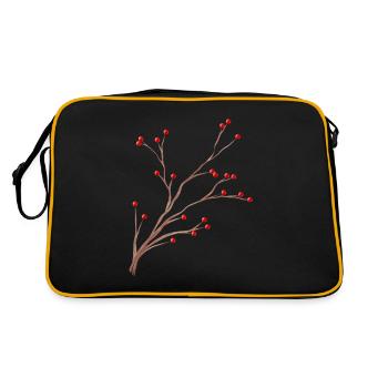 Branche de brumes aux fruits rouges pour Noël - Sac Retro - noir/or - Dos