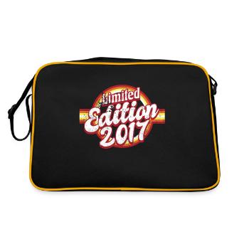Limited Edition 2017 Vintage - Retro Tasche - Schwarz/Gold - Hinten