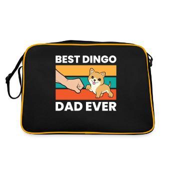 Australian Dingo Dog Papa Best Dingo Dad Ever - Retro Bag - black/gold - Back