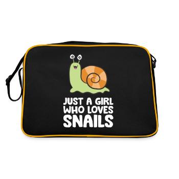 Just a Girl Who Loves Snails - Retro Bag - black/gold - Back