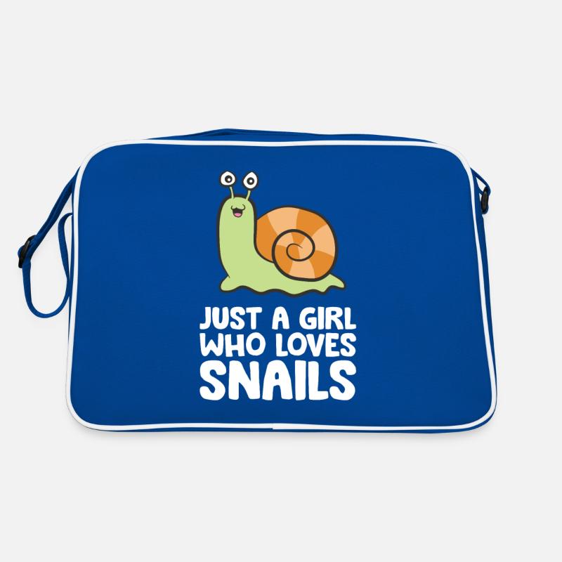 Nur ein Mädchen, das Schnecken liebt Retro Tasche