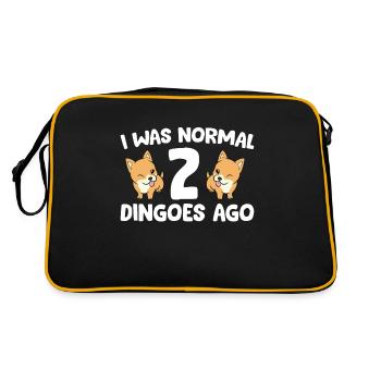 Dingo Owner I Was Normal 2 Dingoes Ago - Retro Bag - black/gold - Back
