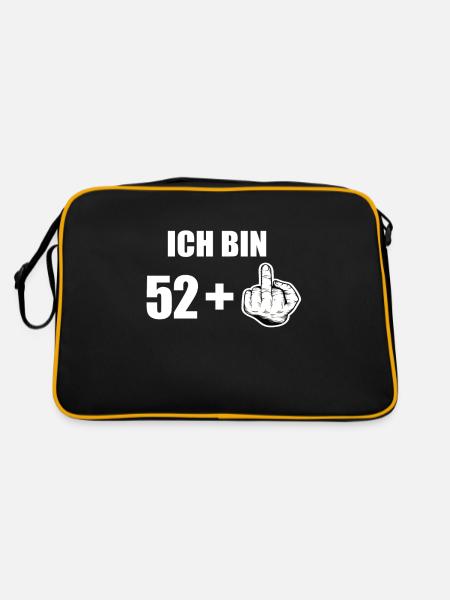 53 Geburtstag - Retro Tasche - Schwarz/Gold - Hinten